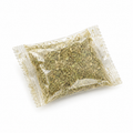 A single Mewnook catnip refill pouch, resealable and filled with dried catnip