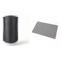 Mewnook Enrichment Kit contents: one corner groomer and one cut-to-size scratch mat