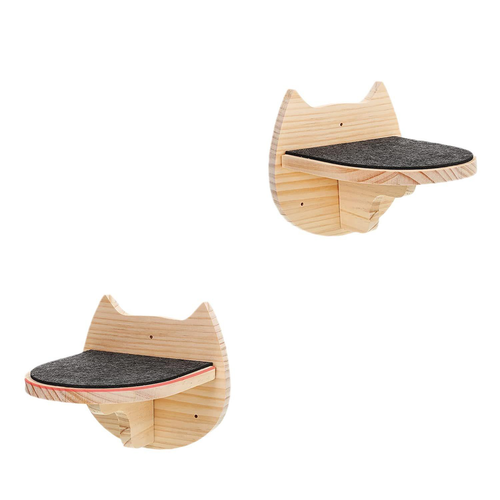Mewnook cat-face wall step shown from two angles